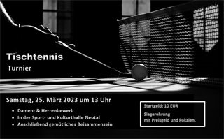 Tischtennis-Turnier des ASKÖ TC Neutal